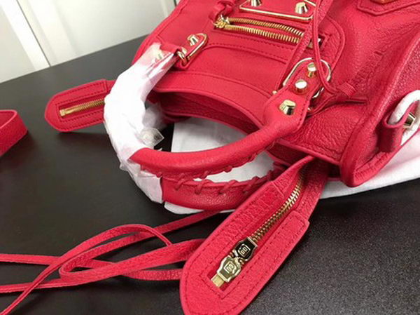 Balenciaga Giant City Gold Studs Handbag B084336 Red Balenciaga Giant City Gold Studs Handbag B084336 Red