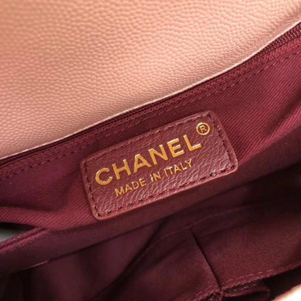 Chanel Classic Top Handle Bag Pink Cannage Pattern A92290 Gold Chanel Classic Top Handle Bag Pink Cannage Pattern A92290 Gold