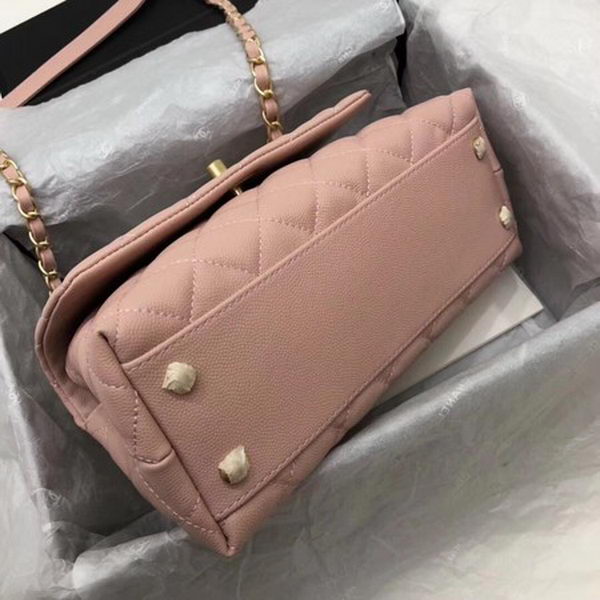 Chanel Classic Top Handle Bag Pink Cannage Pattern A92290 Wine Chanel Classic Top Handle Bag Pink Cannage Pattern A92290 Wine