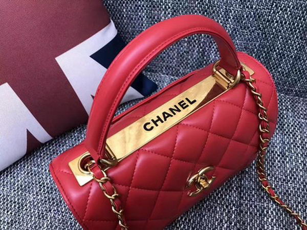 Chanel Classic Top Handle Bag Sheepskin Leather CHA2371 Red Chanel Classic Top Handle Bag Sheepskin Leather CHA2371 Red