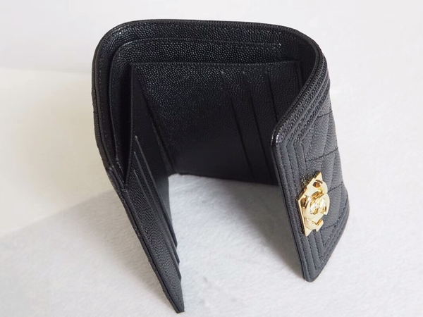 Chanel Tri-Fold Wallet Calfskin Leather A48980 Black Chanel Tri-Fold Wallet Calfskin Leather A48980 Black