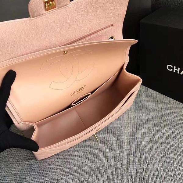Chanel Flap Shoulder Bags Pink Original Calfskin Leather CF1113 Gold Chanel Flap Shoulder Bags Pink Original Calfskin Leather CF1113 Gold