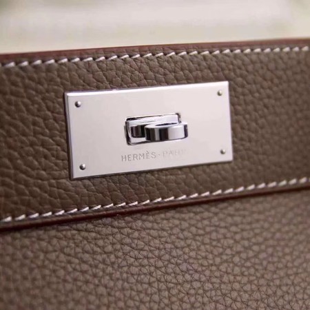Hermes Toolbox Bag Original Togo Leather H3259 Grey Hermes Toolbox Bag Original Togo Leather H3259 Grey