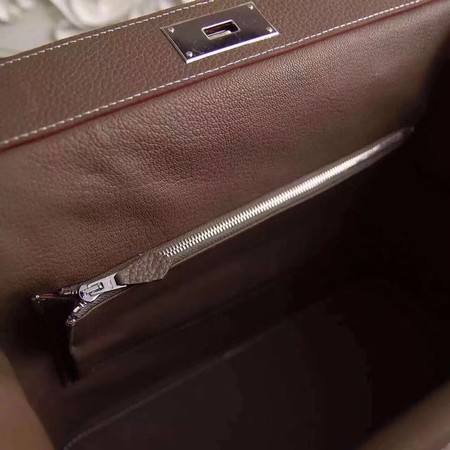 Hermes Toolbox Bag Original Togo Leather H3259 Grey Hermes Toolbox Bag Original Togo Leather H3259 Grey