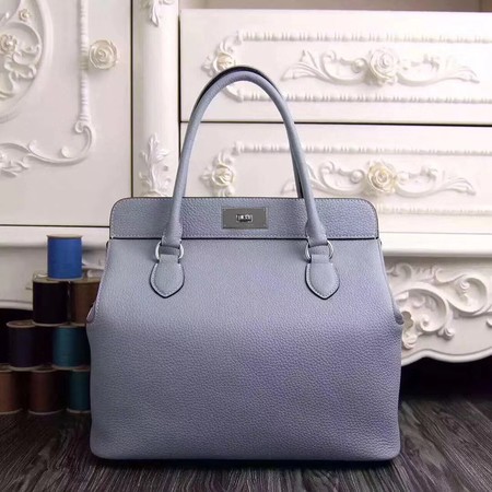 Hermes Toolbox Bag Original Togo Leather H3259 Light Blue Hermes Toolbox Bag Original Togo Leather H3259 Light Blue