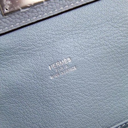 Hermes Toolbox Bag Original Togo Leather H3259 Light Blue Hermes Toolbox Bag Original Togo Leather H3259 Light Blue