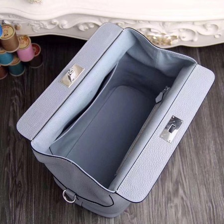 Hermes Toolbox Bag Original Togo Leather H3259 Light Blue Hermes Toolbox Bag Original Togo Leather H3259 Light Blue