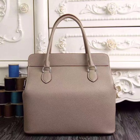 Hermes Toolbox Bag Original Togo Leather H3259 Light Grey Hermes Toolbox Bag Original Togo Leather H3259 Light Grey