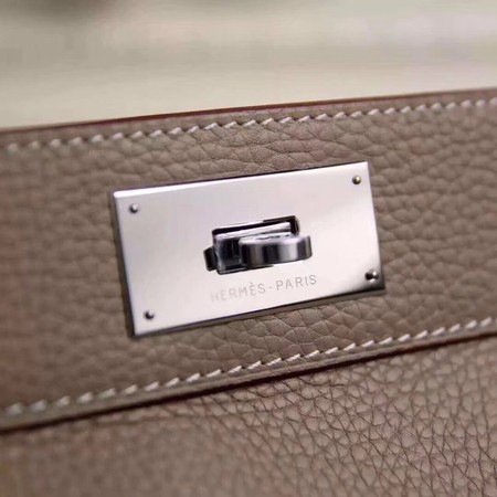 Hermes Toolbox Bag Original Togo Leather H3259 Light Grey Hermes Toolbox Bag Original Togo Leather H3259 Light Grey