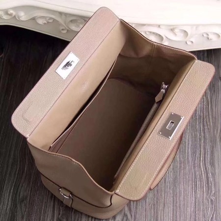 Hermes Toolbox Bag Original Togo Leather H3259 Light Grey Hermes Toolbox Bag Original Togo Leather H3259 Light Grey