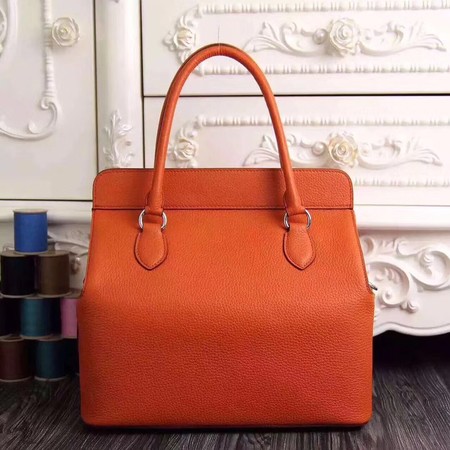 Hermes Toolbox Bag Original Togo Leather H3259 Orange Hermes Toolbox Bag Original Togo Leather H3259 Orange