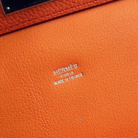 Hermes Toolbox Bag Original Togo Leather H3259 Orange Hermes Toolbox Bag Original Togo Leather H3259 Orange