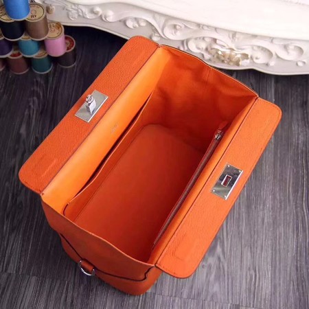 Hermes Toolbox Bag Original Togo Leather H3259 Orange Hermes Toolbox Bag Original Togo Leather H3259 Orange