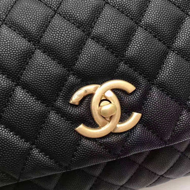 Chanel Classic Red Top Handle Bag Original Leather A92991 black Gold chain Chanel Classic Red Top Handle Bag Original Leather A92991 black Gold chain