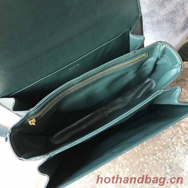 CELINE MEDIUM TRIOMPHE BAG IN SHINY CALFSKIN CL87363 GREEN CELINE MEDIUM TRIOMPHE BAG IN SHINY CALFSKIN CL87363 GREEN