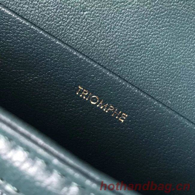 CELINE MEDIUM TRIOMPHE BAG IN SHINY CALFSKIN CL87363 GREEN CELINE MEDIUM TRIOMPHE BAG IN SHINY CALFSKIN CL87363 GREEN