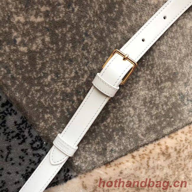 CELINE MEDIUM TRIOMPHE BAG IN SHINY CALFSKIN CL87363 WHITE CELINE MEDIUM TRIOMPHE BAG IN SHINY CALFSKIN CL87363 WHITE