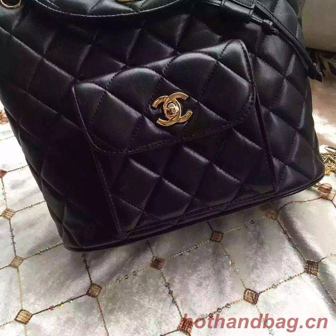 Chanel Backpack Sheepskin Original Leather A9036 Black Chanel Backpack Sheepskin Original Leather A9036 Black