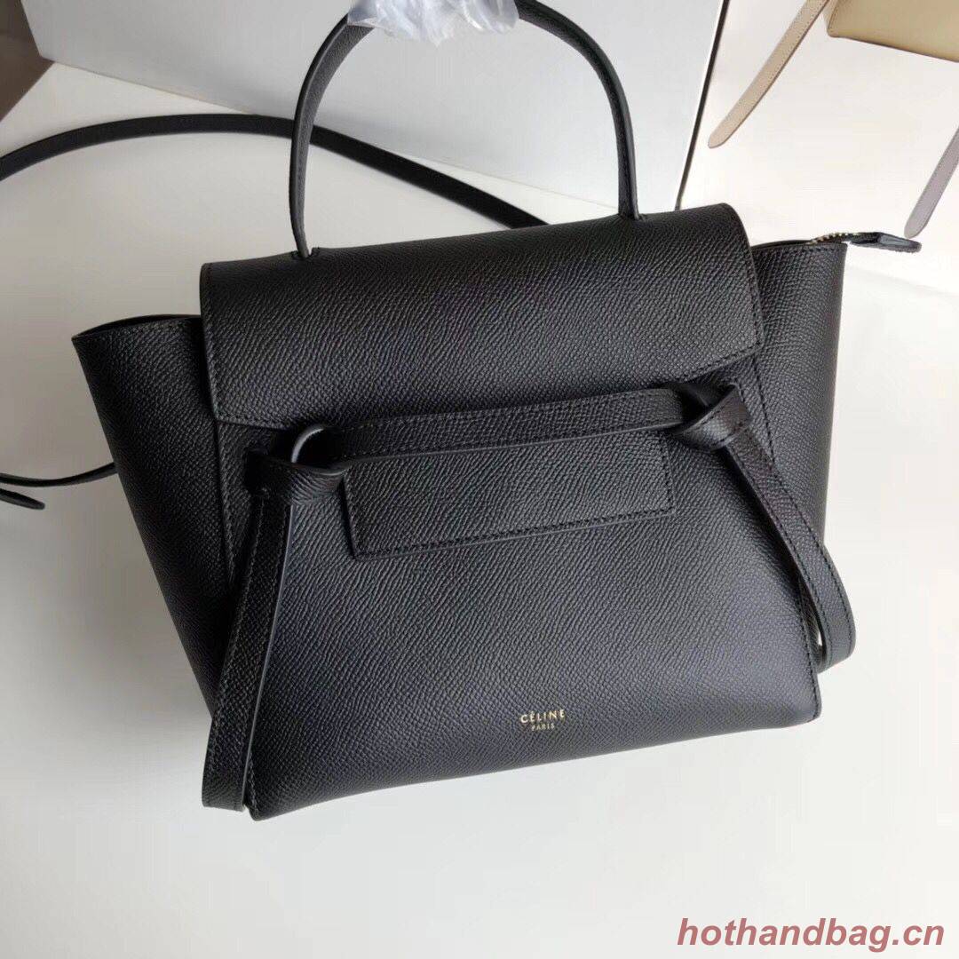 Celine NANO BELT BAG IN GRAINED CALFSKIN 99970 Black Celine NANO BELT BAG IN GRAINED CALFSKIN 99970 Black