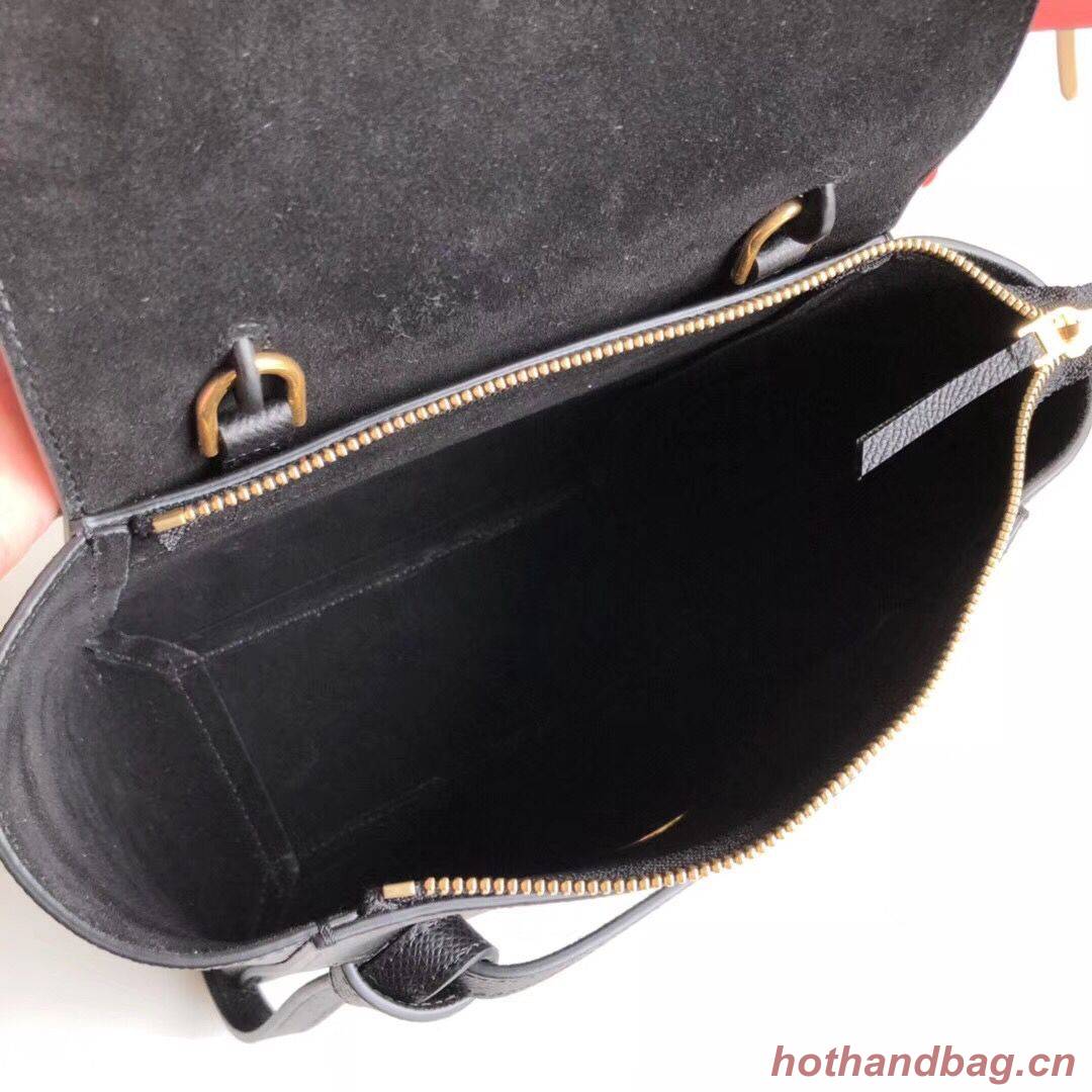 Celine NANO BELT BAG IN GRAINED CALFSKIN 99970 Black Celine NANO BELT BAG IN GRAINED CALFSKIN 99970 Black