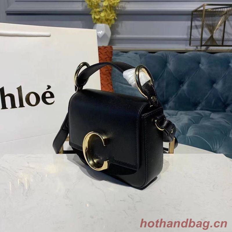 Chloe Original Calfskin Leather Top Handle Small Bag 3S030 Black Chloe Original Calfskin Leather Top Handle Small Bag 3S030 Black