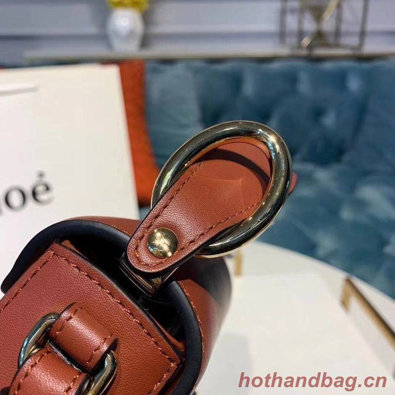 Chloe Original Calfskin Leather Top Handle Small Bag 3S030 Brown Chloe Original Calfskin Leather Top Handle Small Bag 3S030 Brown