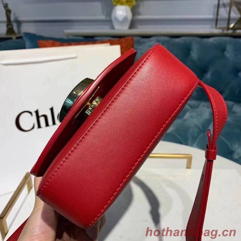 Chloe Original Calfskin Leather Top Handle Small Bag 3S030 Red Chloe Original Calfskin Leather Top Handle Small Bag 3S030 Red