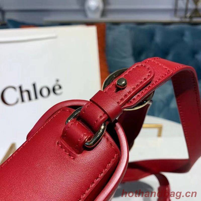 Chloe Original Calfskin Leather Top Handle Small Bag 3S030 Red Chloe Original Calfskin Leather Top Handle Small Bag 3S030 Red