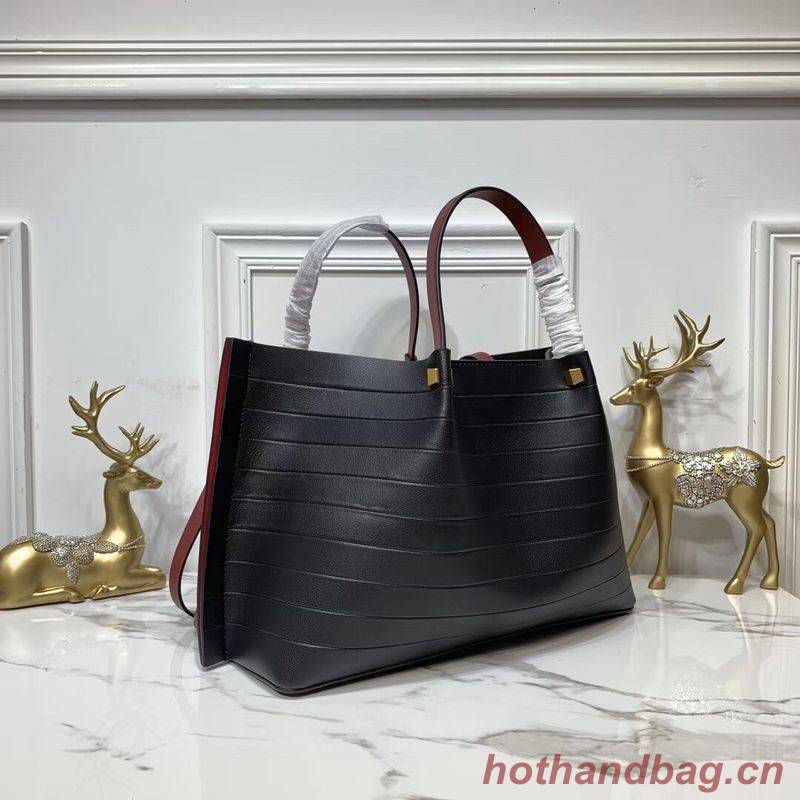 VALENTINO Origianl Leather Bag Bar Embossing V0099F Black VALENTINO Origianl Leather Bag Bar Embossing V0099F Black