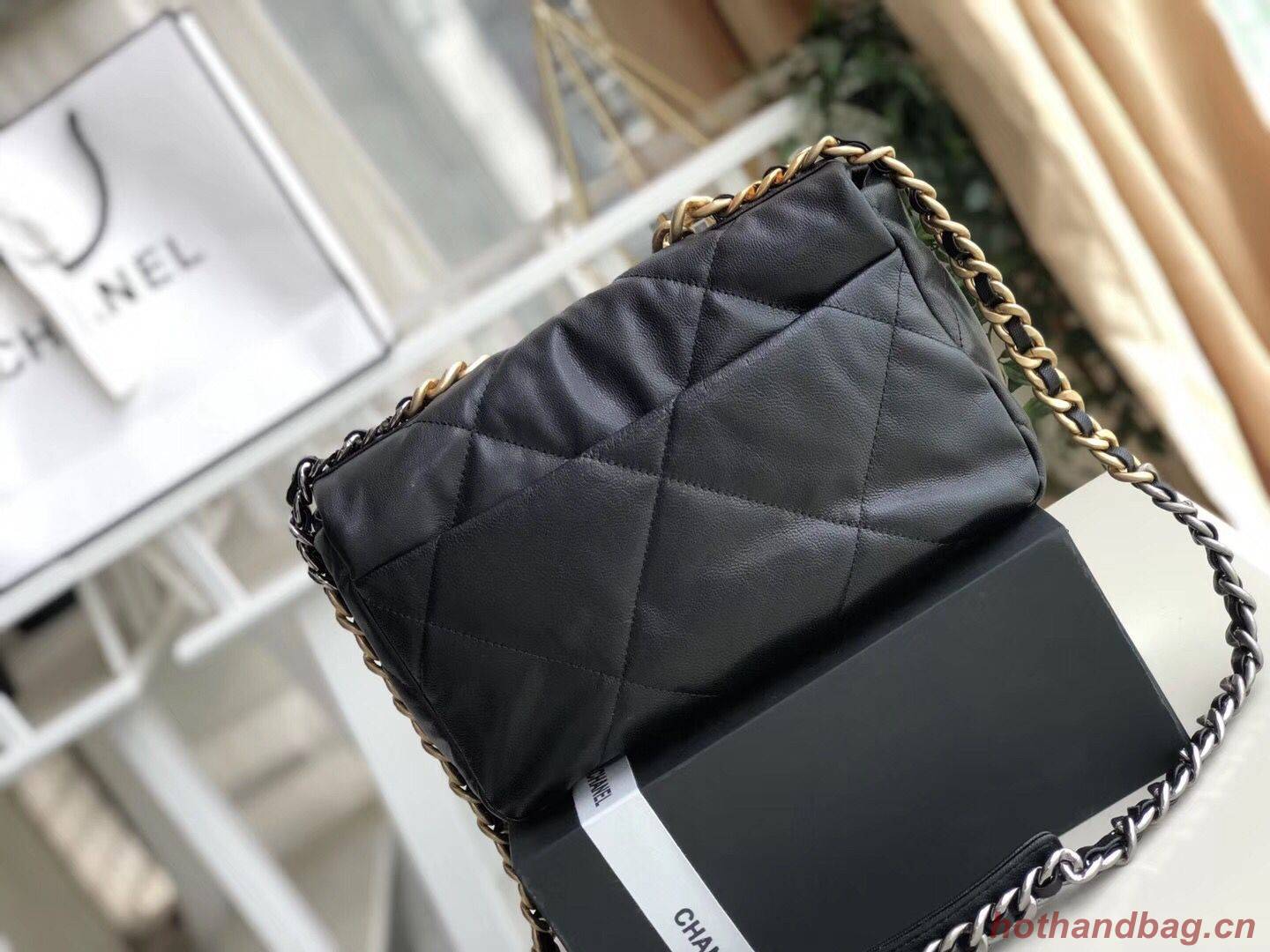 Chanel 19 flap bag AS1160 Black Chanel 19 flap bag AS1160 Black