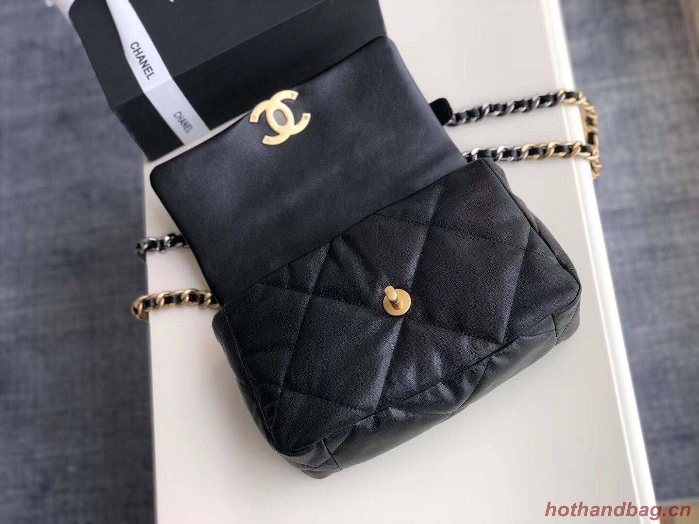 Chanel 19 flap bag AS1160 Black Chanel 19 flap bag AS1160 Black