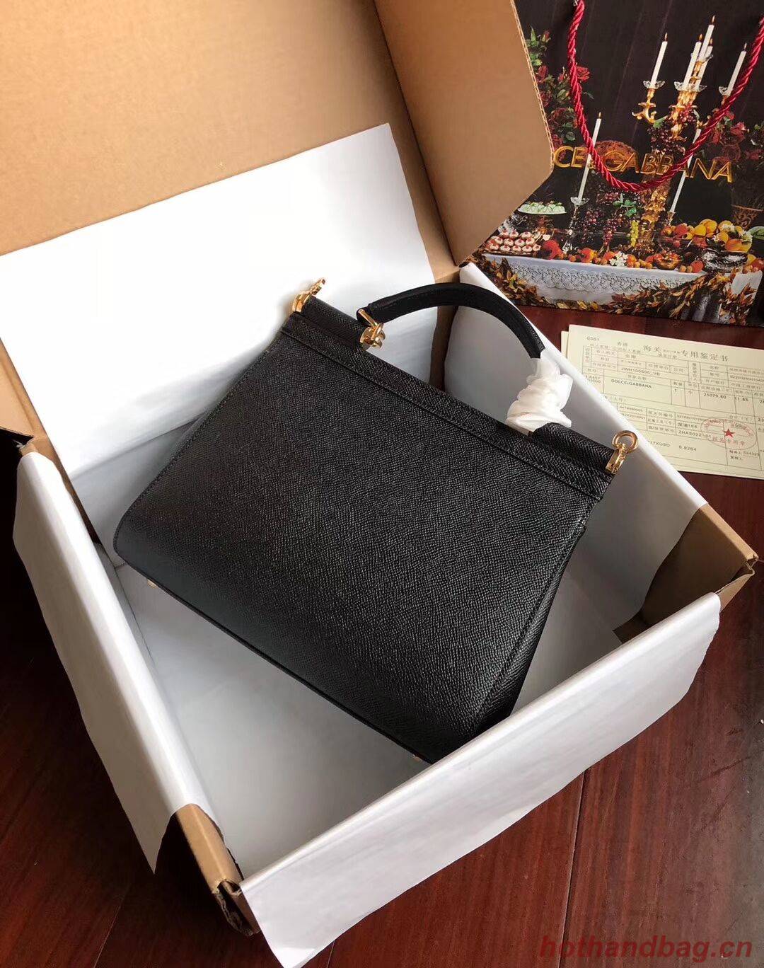 Dolce & Gabbana SICILY Bag Calfskin Leather BB4136TAC Dolce & Gabbana SICILY Bag Calfskin Leather BB4136TAC