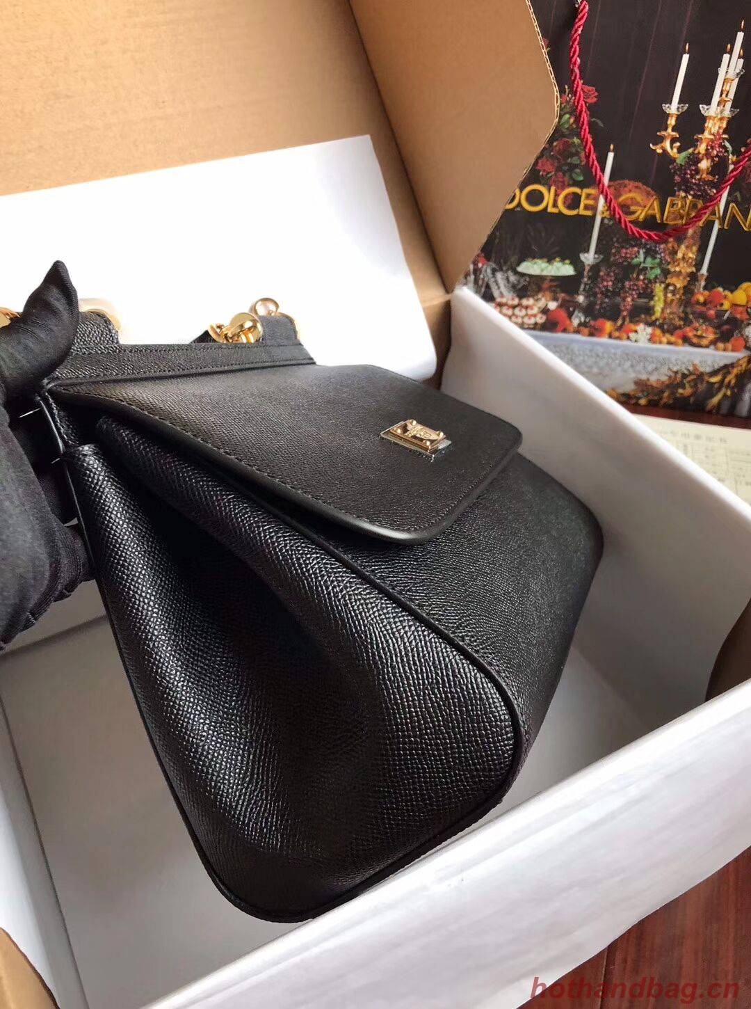 Dolce & Gabbana SICILY Bag Calfskin Leather BB4136TAC Dolce & Gabbana SICILY Bag Calfskin Leather BB4136TAC