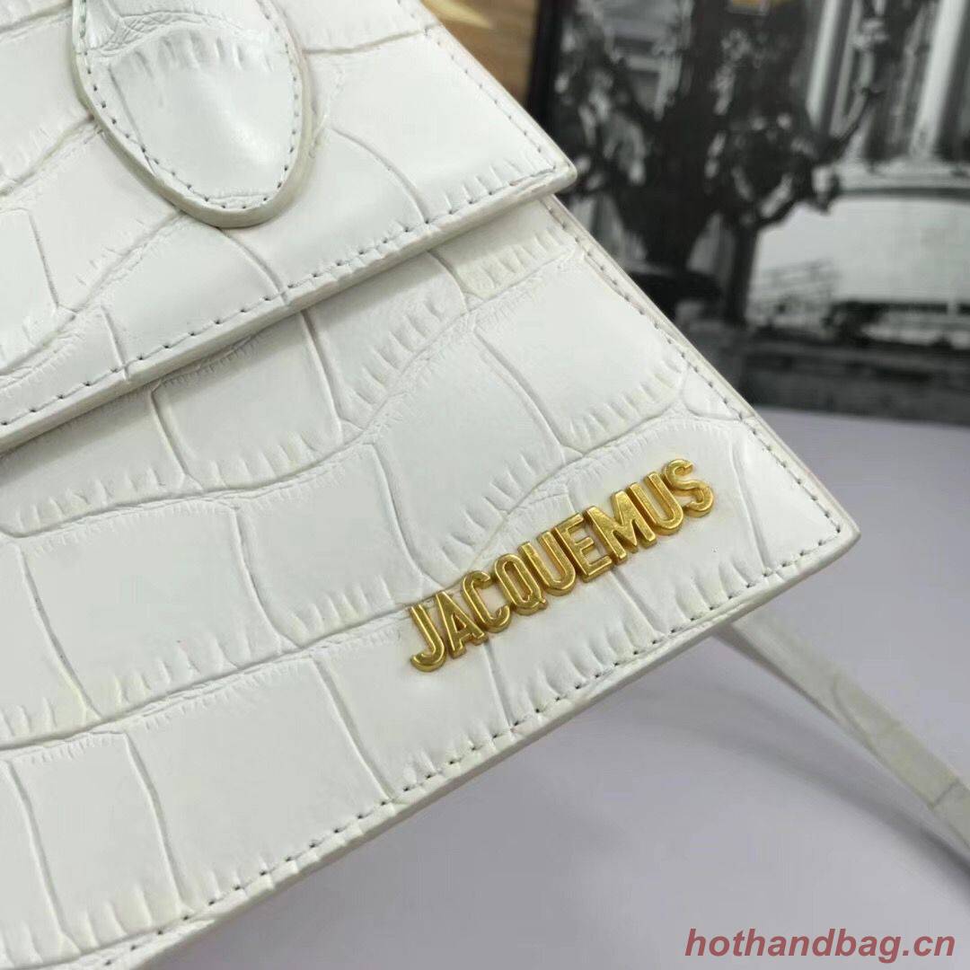 Jacquemus Original Leather Mini Top Handle Bag J8088 White Jacquemus Original Leather Mini Top Handle Bag J8088 White