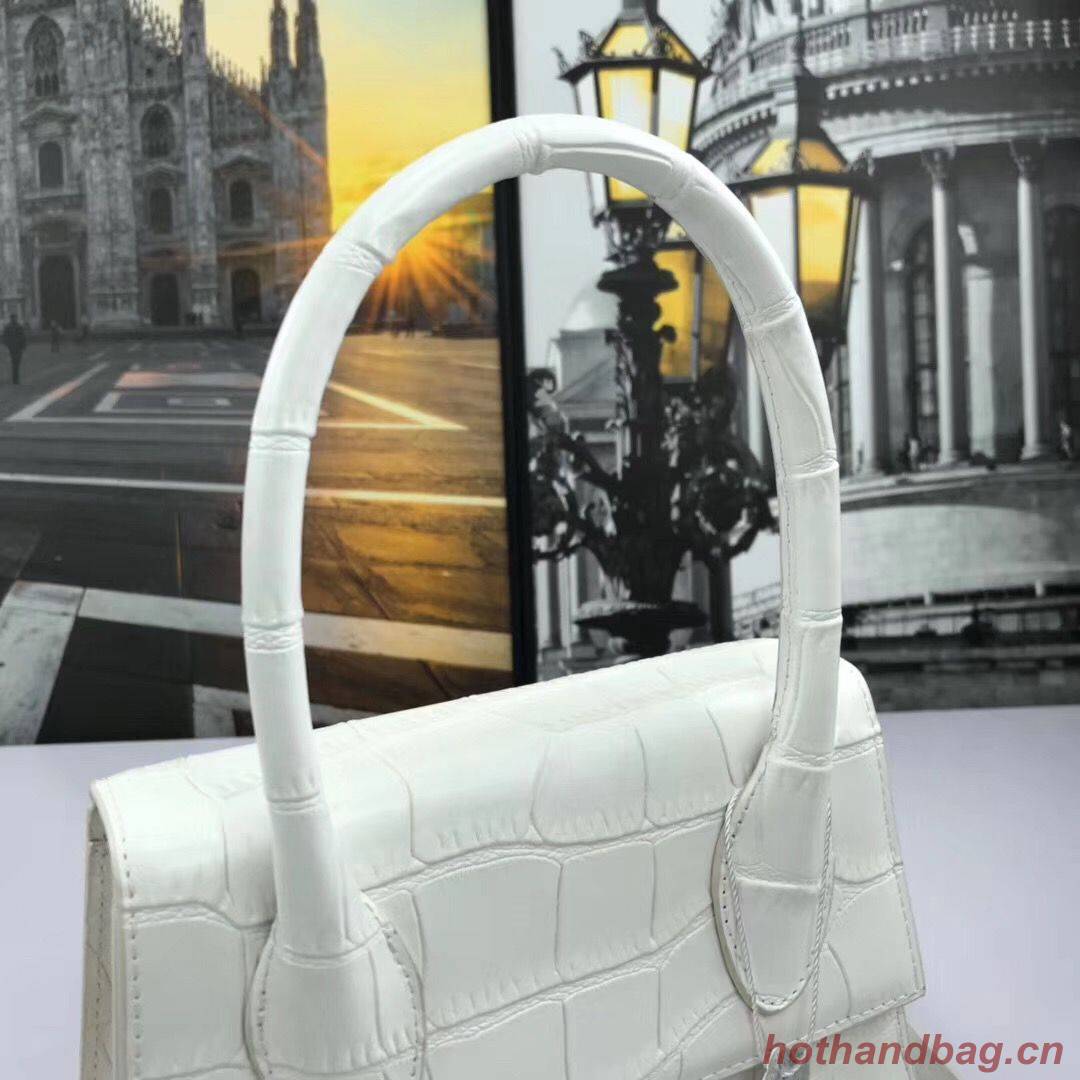 Jacquemus Original Leather Mini Top Handle Bag J8088 White Jacquemus Original Leather Mini Top Handle Bag J8088 White