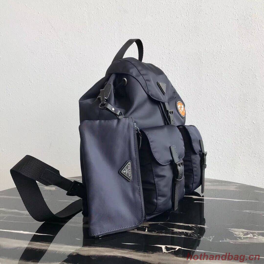 Prada Re-Nylon backpack 1BZ811 black&orange Prada Re-Nylon backpack 1BZ811 black&orange