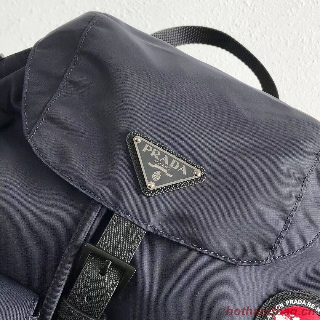 Prada Re-Nylon backpack 1BZ811 black&red Prada Re-Nylon backpack 1BZ811 black&red