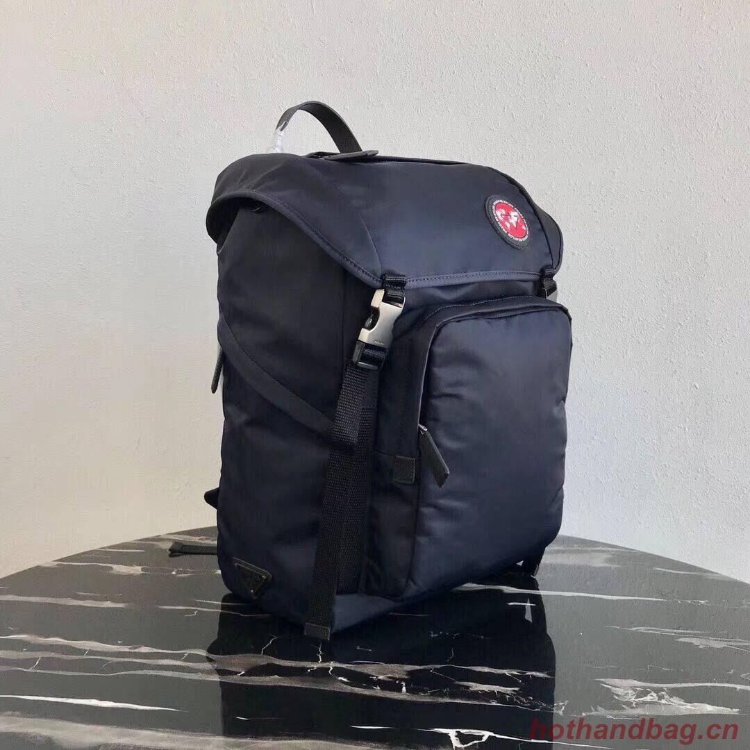 Prada Re-Nylon backpack 2VZ135 black&red Prada Re-Nylon backpack 2VZ135 black&red