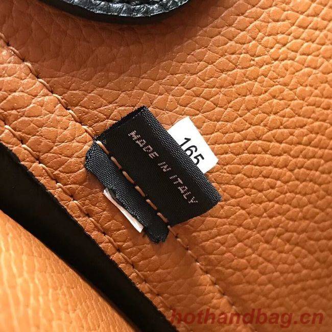 Prada Deer skin bag 1BG008 black&rbrown Prada Deer skin bag 1BG008 black&rbrown