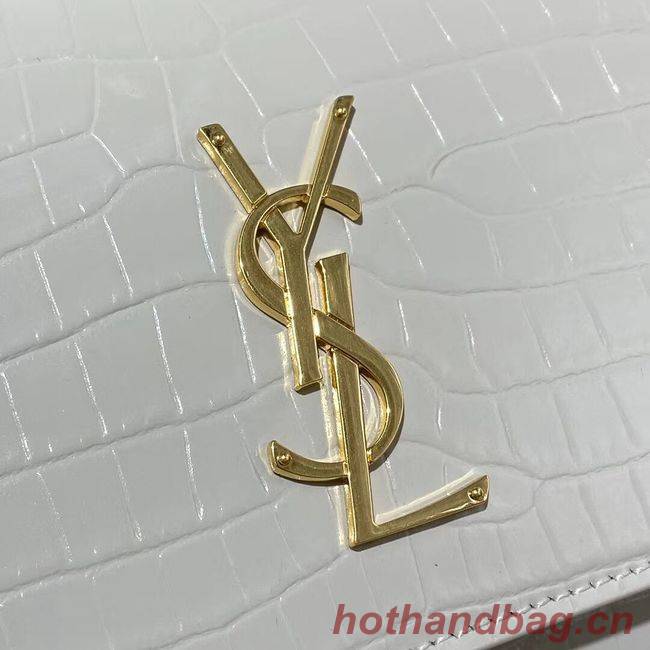 Yves Saint Laurent Calfskin Leather Shoulder Bag Y542206A white&gold-Tone Metal Yves Saint Laurent Calfskin Leather Shoulder Bag Y542206A white&gold-Tone Metal