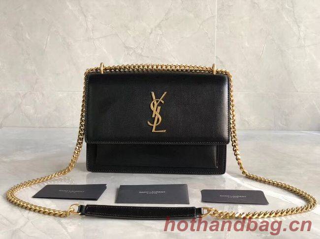 Yves Saint Laurent Calfskin Leather Shoulder Bag Y542206B black Yves Saint Laurent Calfskin Leather Shoulder Bag Y542206B black
