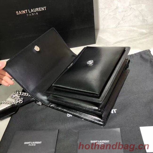 Yves Saint Laurent Calfskin Leather Shoulder Bag Y542206B black&silver-Tone Metal Yves Saint Laurent Calfskin Leather Shoulder Bag Y542206B black&silver-Tone Metal