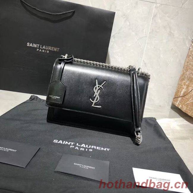 Yves Saint Laurent Calfskin Leather Shoulder Bag Y542206B black&silver-Tone Metal Yves Saint Laurent Calfskin Leather Shoulder Bag Y542206B black&silver-Tone Metal