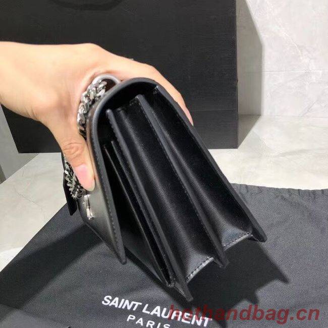 Yves Saint Laurent Calfskin Leather Shoulder Bag Y542206B black&silver-Tone Metal Yves Saint Laurent Calfskin Leather Shoulder Bag Y542206B black&silver-Tone Metal