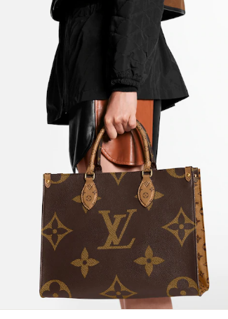 Louis vuitton original ONTHEGO Monogram Reverse Medium tote bag M45321 Louis vuitton original ONTHEGO Monogram Reverse Medium tote bag M45321