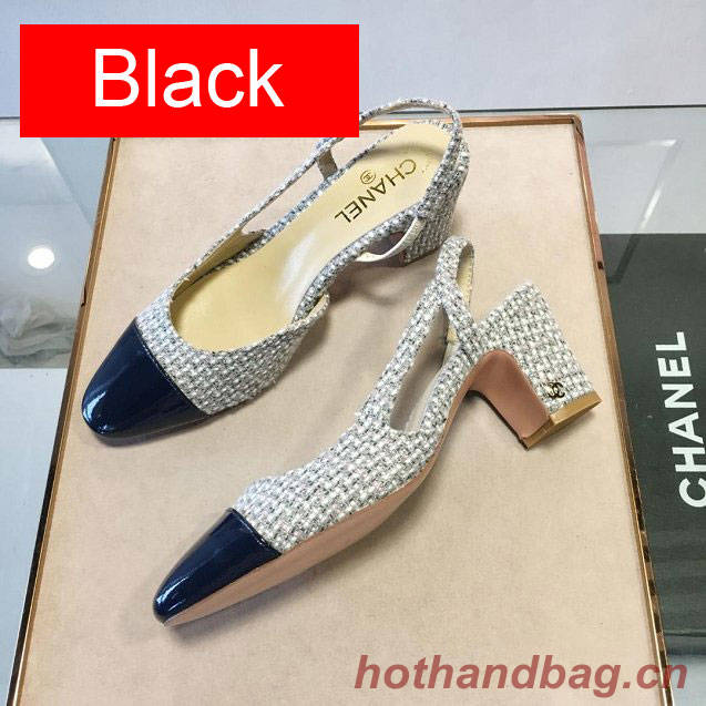 Chanel tweed slingbacks 55mm heel G31318 beige&pink Chanel tweed slingbacks 55mm heel G31318 beige&pink