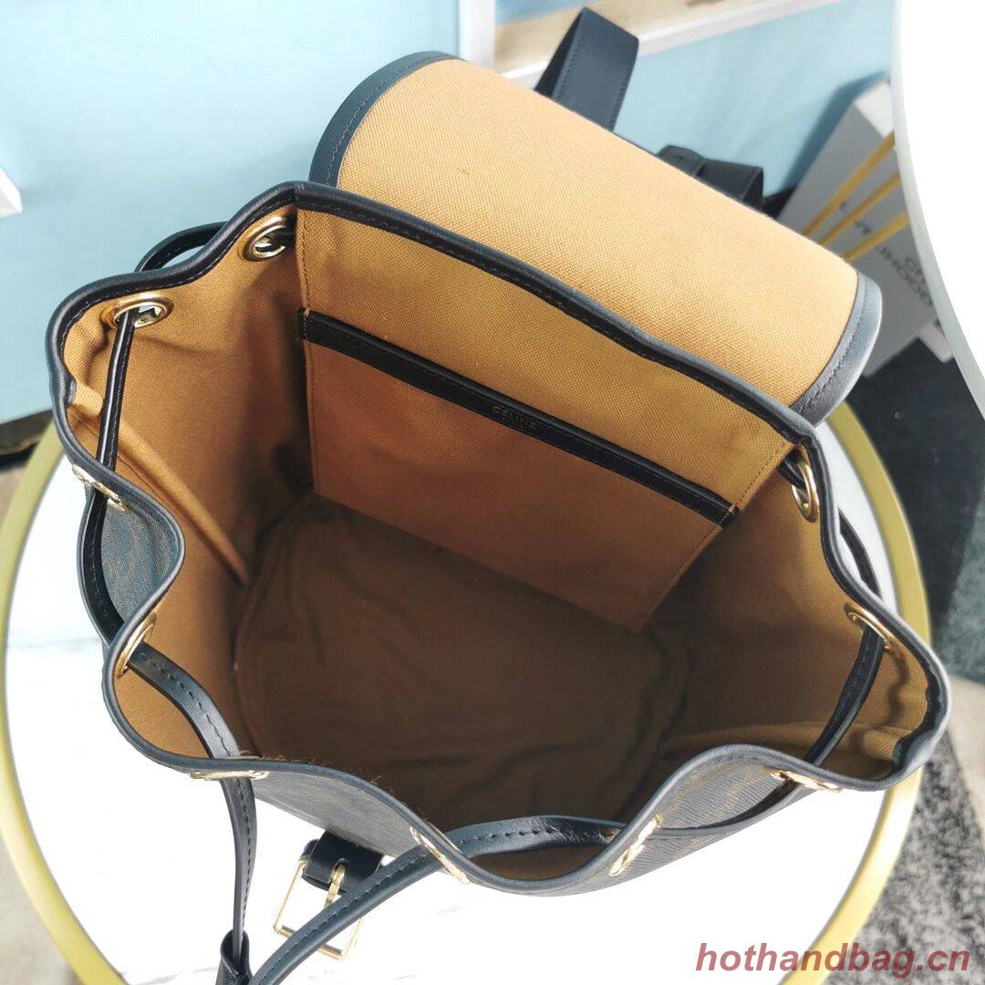 CelineIN TRIOMPHE CANVAS knapsack CL90723 black CelineIN TRIOMPHE CANVAS knapsack CL90723 black