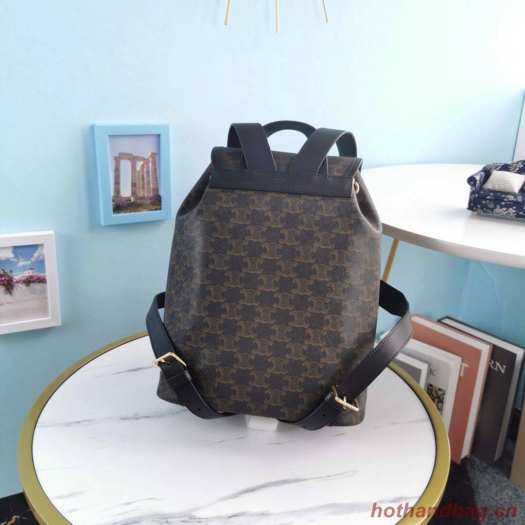 CelineIN TRIOMPHE CANVAS knapsack CL90723 black CelineIN TRIOMPHE CANVAS knapsack CL90723 black