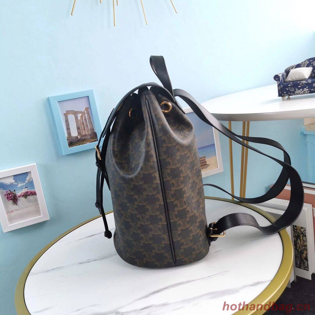 CelineIN TRIOMPHE CANVAS knapsack CL90723 black CelineIN TRIOMPHE CANVAS knapsack CL90723 black