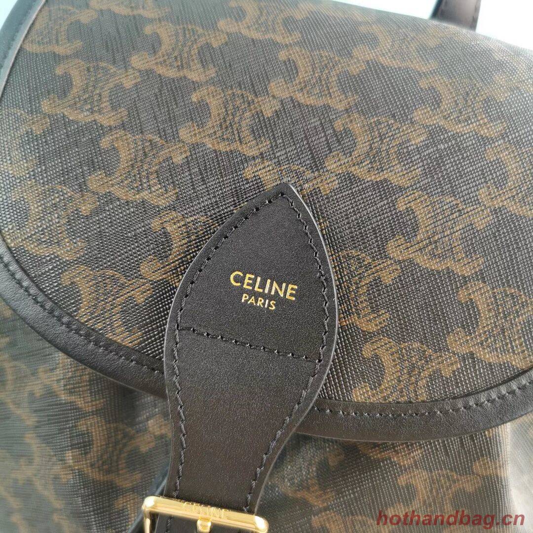 CelineIN TRIOMPHE CANVAS knapsack CL90723 black CelineIN TRIOMPHE CANVAS knapsack CL90723 black